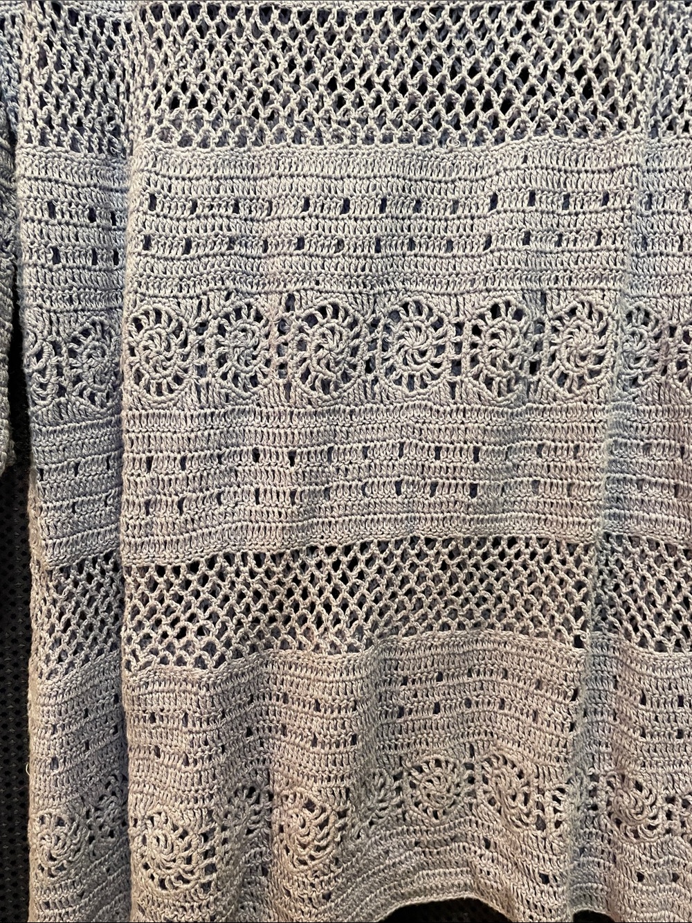 Country Blue Crochet Swim Coverup Tunic - Brand Unknown - Picture 11 of 16